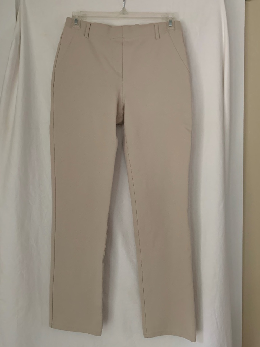 Quince ecru 'Ultra-Stretch Ponte Straight Leg Pants'